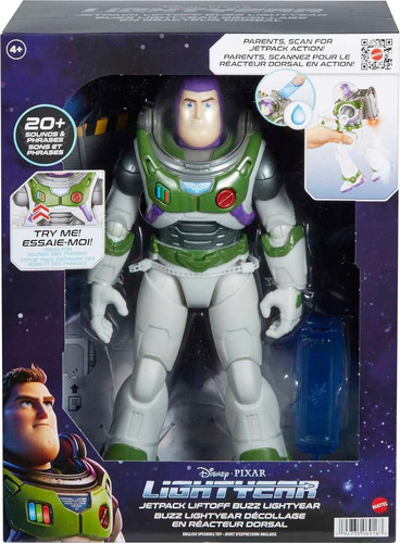 Figura Mattel Disney Pixar Buzz Lightyear Jetpack con Rocket Steam