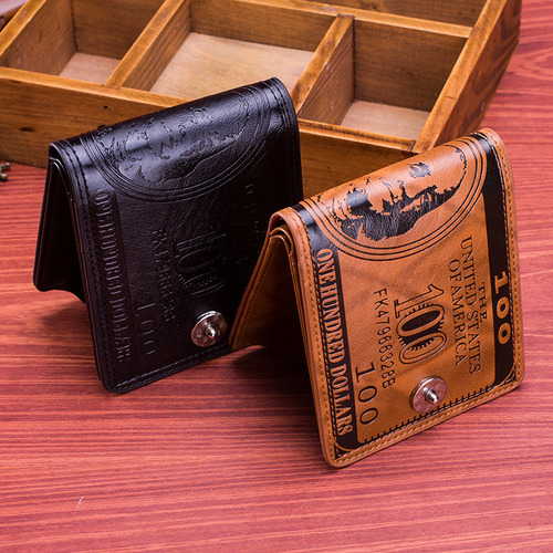 Cartera Dollar Wallet Personalizada Con Hebilla Para Hombre
