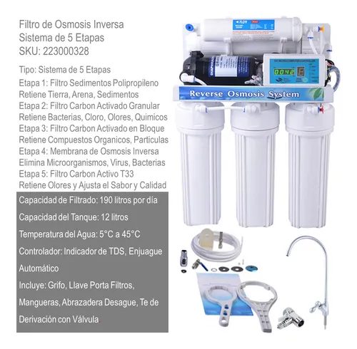 Equipo Osmosis Inversa Filtro De Osmosis 5 Huangcom Prm