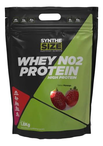 100% Whey Protein No2 Refil 1,8kg Morango - Synthesize
