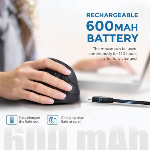 Ratón Inalámbrico Ergonómico Echtpower, Ratón Vertical Con D