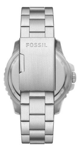 Relógio Fossil Masculino Blue Prata - Fs6092/1pn Fundo Preto