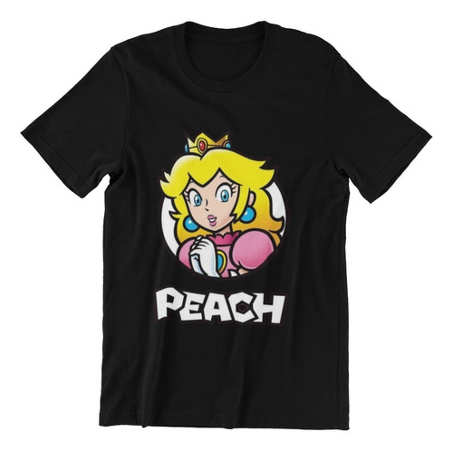 Polera Unisex Mario Bros Peach Princesa Algodon Estampado