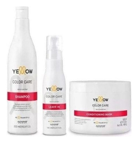  Yellow Color Care Shampoo 500ml  Masc 500gr  Leave-in 125ml