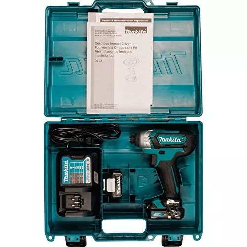 Makita DT03R1 Max CXT - Juego de destornillador de impacto inalámbrico con  batería de ion-litio