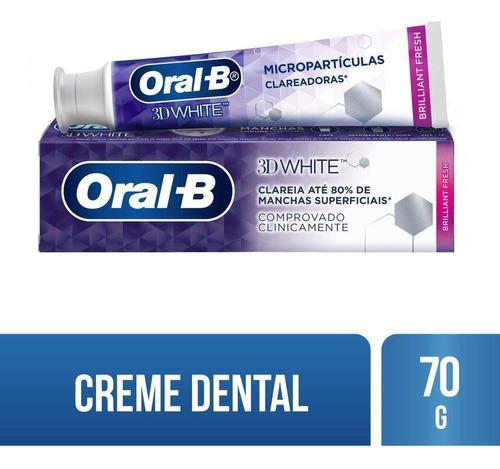 Pasta de dentes Oral-B 3D White Brilliant Fresh  em creme 70 g