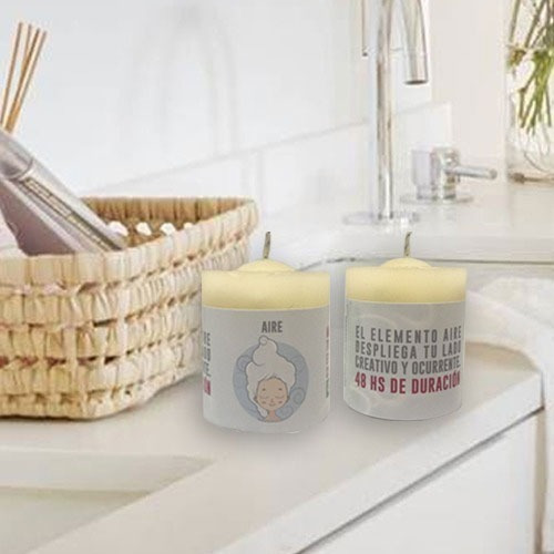 Imagen 6 de 7 de Velas Aromaticas X4 Elementos C/ Codigo Musica Spotify Relax