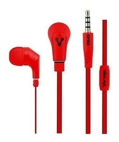 Audífonos  Alámbricos C/micrófono Vorago Ep-103 3.5mm Rojo
