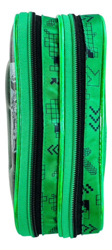 Kit Mochila, Lonchera, Lapicera Minecraft Pelicula Original1 Verde Minecraft