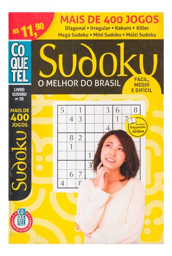 Livro Sudoku Ed. 19 - Médio/Difícil - Só Jogos 9x9 - 2 Jogos por página