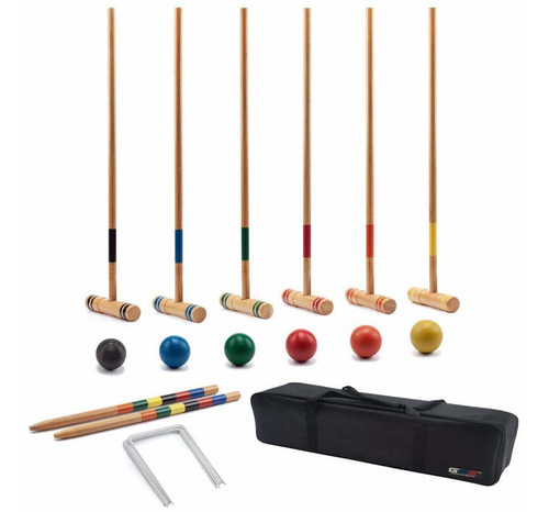 Juego Croquet Premium 6 Jugador Para Adulto Niño 2