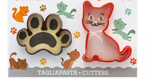 Molde para galletas en formas de huella y gato - MASCOTAMODA