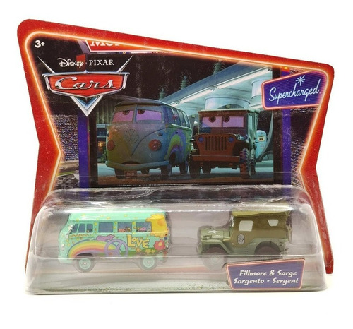 Disney Cars Fillmore & Sargento Pixar Vintage Supercharged