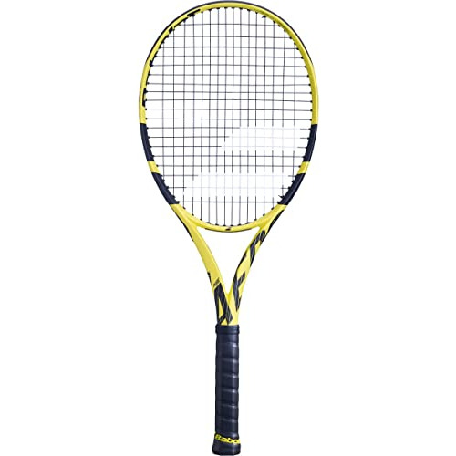 Babolat Pure Aero + Tennis Racquet - Strung Con 16g White Ba