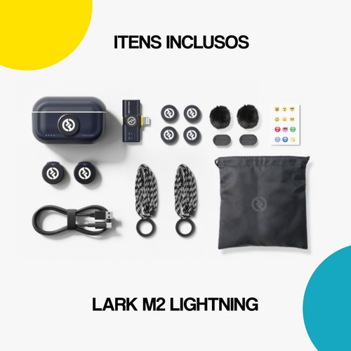 Microfone Sem Fio Para iPhone Hollyland Lark M2 Lightning