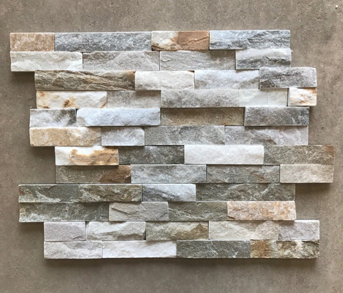 Imagen 3 de 4 de Revestimiento En Paneles De Piedra - Beige - 15 X 55 Cm