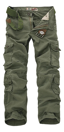 Pantalones Cargo Militares Para Hombre  Multibolsillos  HoLG