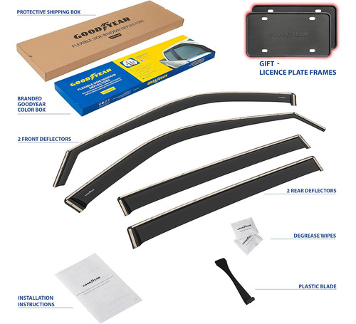 Deflectores De Ventana Canal Irrompibles Toyota Highlan...