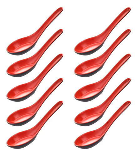 Baidai 15 Cucharas De Melamina Asiática, China, Won Ton, Xl