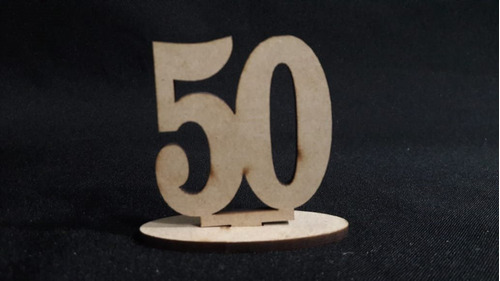 Souvenir Número 50 En Fibrofacil X50unidades Casarodrigo 
