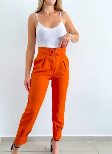 Pantalon Sastrero Con Hebilla Y Pu o