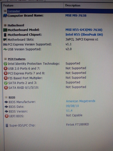 Placa Mãe Msi Ms 7638 H55-g43 Ver 1.0 (4815) (Usado)