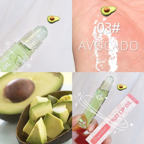 6 Piezas Aceite Bálsamo Hidratante Labial De Frutas 8ml C/u