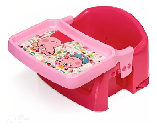 Silla Booster Bandeja Juguetoys Bebe Comida Peppa Zenon 116 Color Rosa chicle Peppa Pig