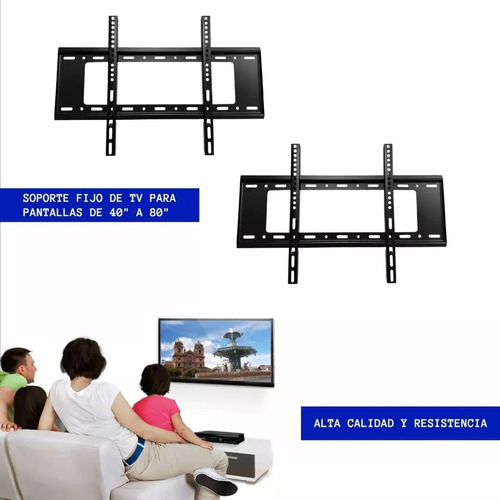 Soporte Base Pantalla Tv/Monitor Fijo Link Bits TL4080N19B de 40 a 80 Pulgadas, Color Negro