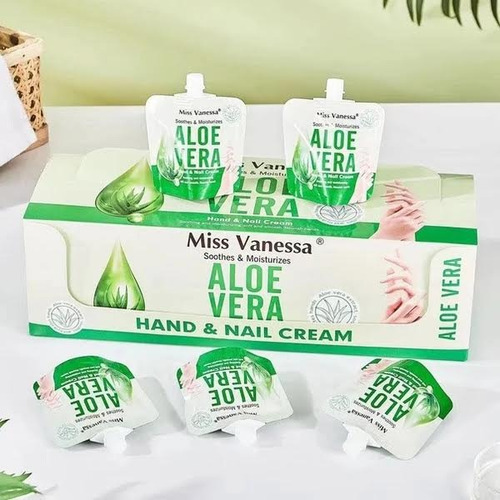 Crema Para Manos Hidratante Reparadora Aloe Vera 30g 24pzs