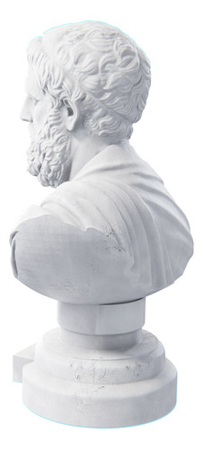 Estátua Busto Sófocles - Dramaturgo Grego Cor Cor Mármore