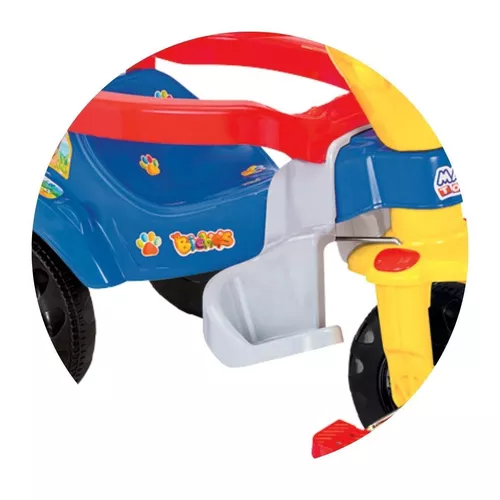 Triciclo Tico Tico Bichos Motoca Infantil Velotrol Menino Azul