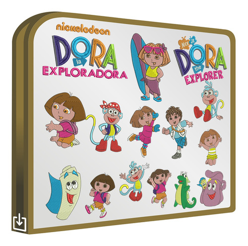 Dora Exploradora Set 15 Diseños Bordado Brother Bordar Ropa