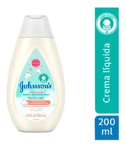 Crema Para Bebé Loción Facial Corporal 200ml Johnson's