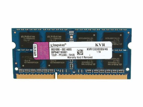 Memoria Kingston Sodimm Ddr3 4gb Pc3-10600 (kvr1333d3s9/4g)