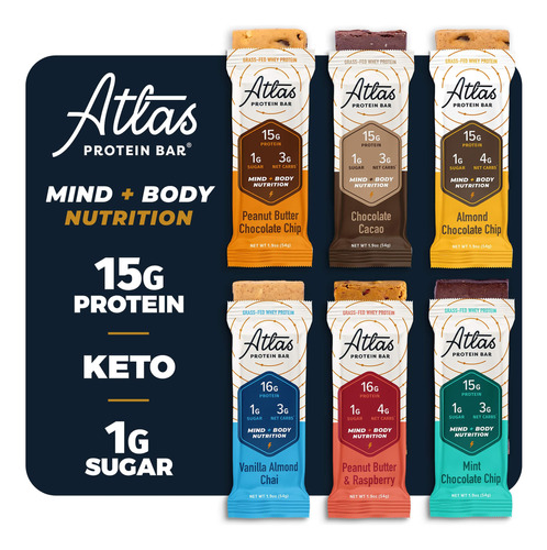Atlas Mind + Body Keto Protein Bar  Paquete Economico Barra