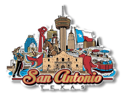 Iman San Antonio Texas City Por Classic Magnets Recuerdos Co