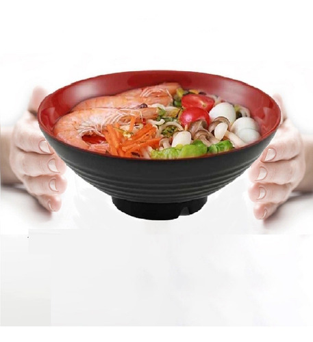 Imagem 4 de 8 de Jogo 2 Tigela Japonesa Bowl 1l Em Melamina Oriental Poke