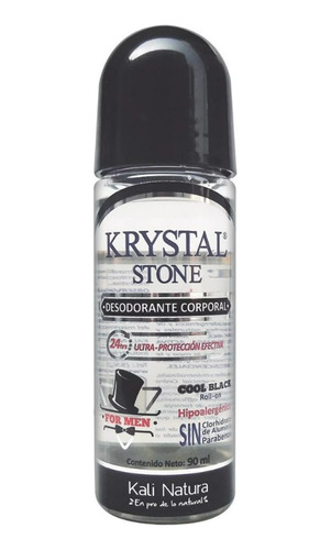 Desodorante Roll On Kristal Stone Cool Black 90 Ml