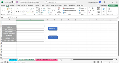 Control De Inventario Con Excel Macros