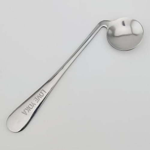 Colher De Sopa Curvada Esquerda / Direita De Aço
