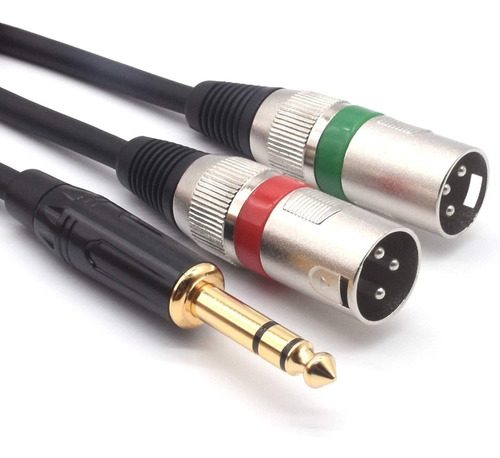 Cable De Microfono Trs 1/4  Macho A 2 Xlr 3-pin Macho | 3m