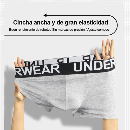 Boxer Caballero Boxer Ajustado Largo Ropa Interior Calzón