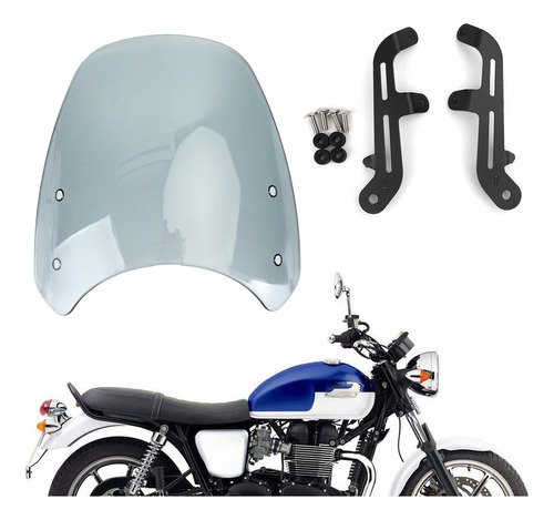 Parabrisa Parabrisa Para Triumph Bonneville T100 T120 Gris