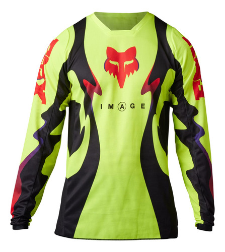 Fox Racing Camiseta Kozmik 180 Para Hombre, Amarillo Fluores