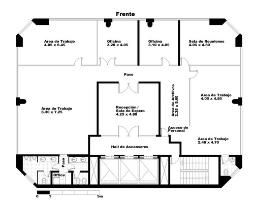 Oficina En Alquiler En Microcentro. Piso Completo De 210 M2. Dos (2) Cocheras