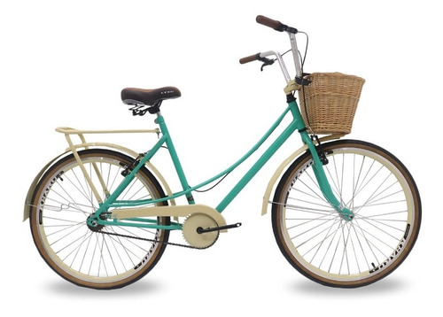 Bicicleta Aro 26 Rharu Vintage Retrô Com Cesto / Bagageiro 