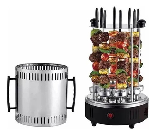 Parrillera Eléctrica Giratoria Premium Con 8 Pinchos, 220 V