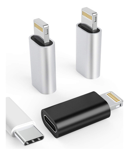 Paquete De 3 Adaptadores Usb C Hembra A Lightning Macho Para