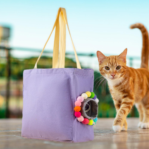 Bolsa De Transporte Para Gatos, Transportador De M Violeta